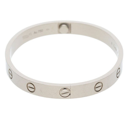Cartier LOVE Bracelet Love Bracelet New Shape 18K White Goldbracelet Men's 17