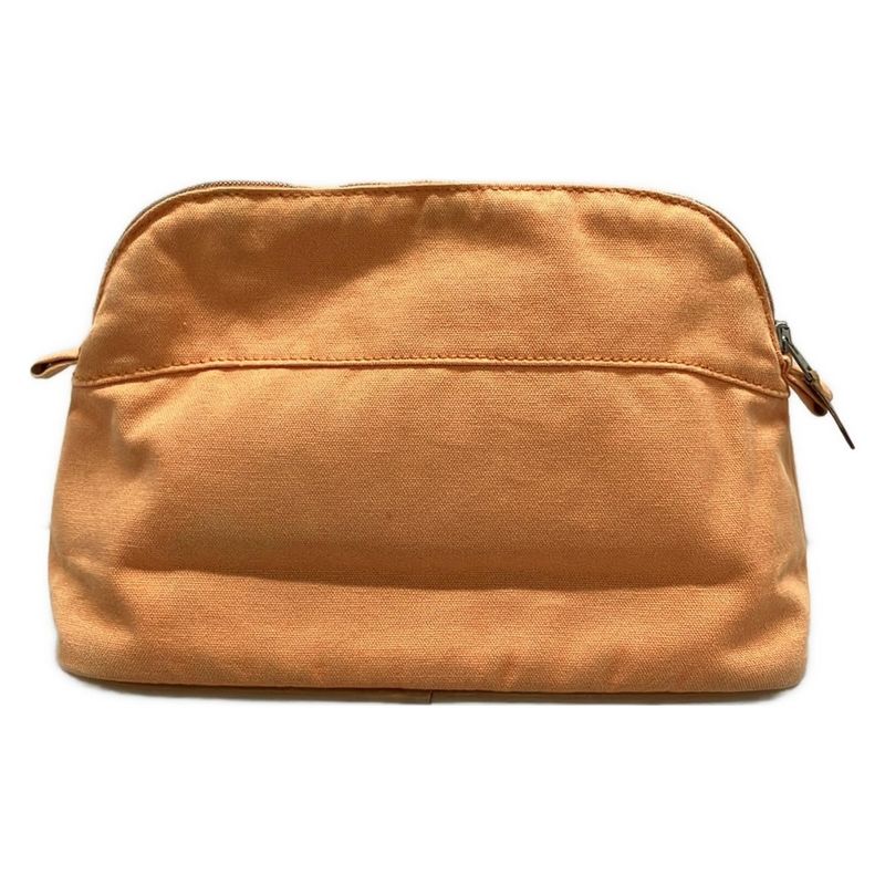 Hermes Pouch Bolide Pouch 25 Orange X Light Brown Leather