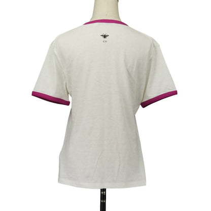 24aw Christian Dior Miss Dior Graffiti Cotton Linen T-Shirt 453t40a4554 Size M
