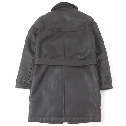 Louis Vuitton 100% Sheepskin Long Length Mouton Coat Brown 46 Made In France