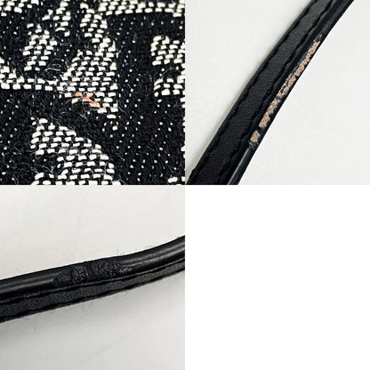 Christian Dior Trotter Mc0032 Navy Saddle Bag Canvas X Leather Ladies