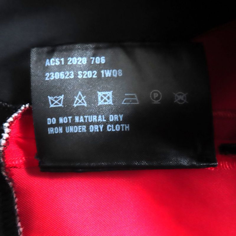 Prada 230623 Triangle Logo Leather Re-nylon Sleeveless Dress Black Red 36 Made