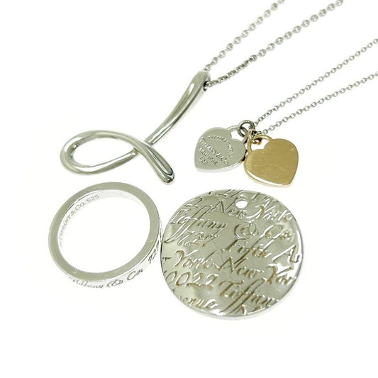 Tiffany & Co Silver Gold Necklace and Other 4 Pieces 925 750 Engraved 404776