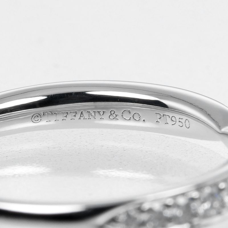 Tiffany & Co Harmony Pt950platinum And Diamonds #6.5 Ladies 2.44g Ring