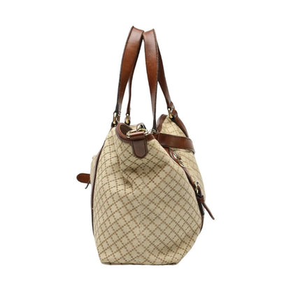 Gucci 2-Way Shoulder Bag Diamante Tote Antique Brown