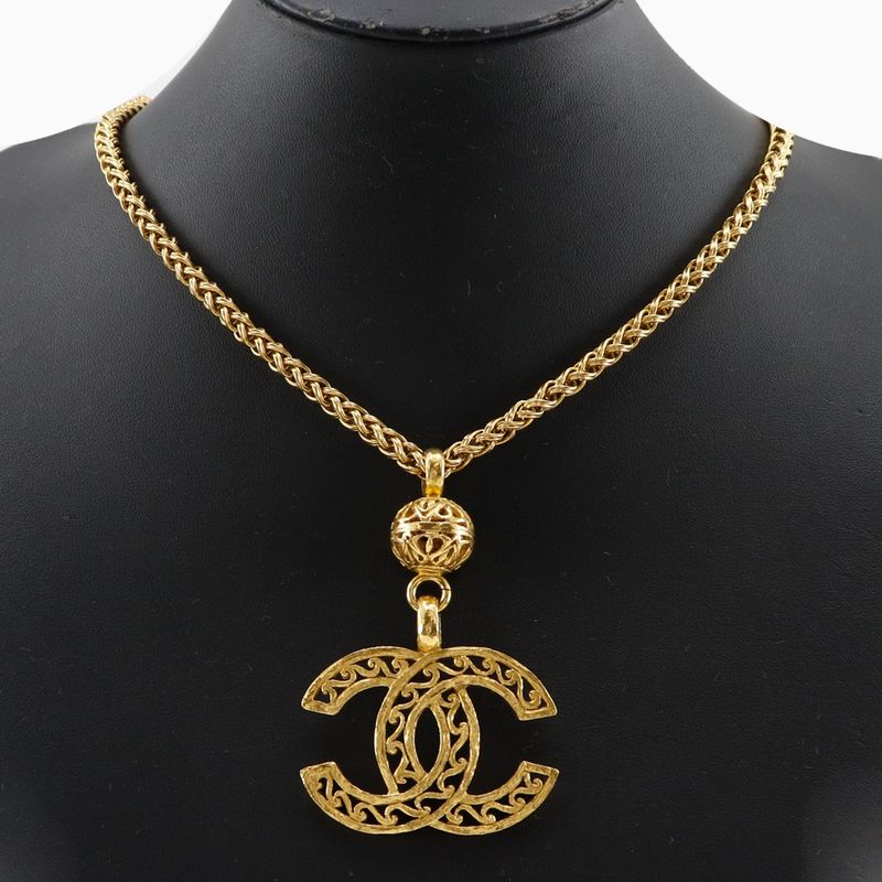 Chanel Coco Mark Vintage Gold Plated 95A Ladies 84.6g Necklace