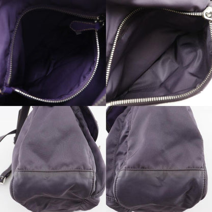 Prada Bt0687 Nylon And Leather Mirtillo Purple Women's Shoulder Bag