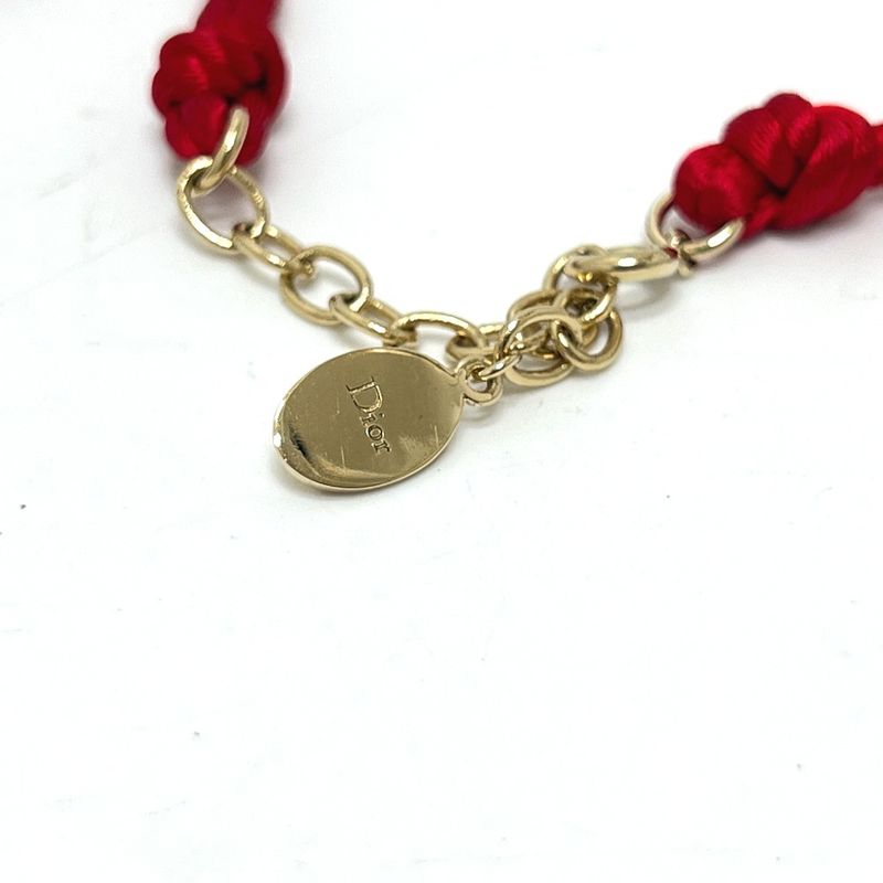 DIOR Choker Necklace Rabbit Motif Metal Gold