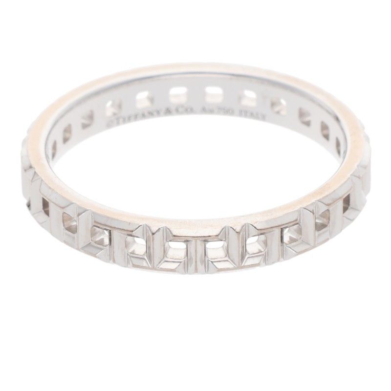 Tiffany & Co T True 18K White Goldring Men's #16