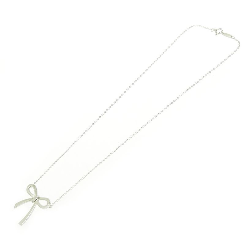 Tiffany & Co Silver Ribbon Necklace 3.0g 925 Engraved 479578 Necklace