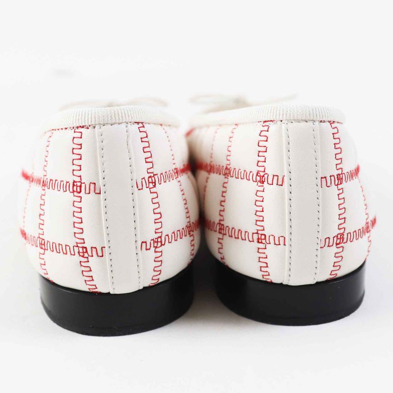 CHANEL 24P G45591 Ballerina Coco Mark Lambskin Flat Shoes/ballet Shoes With