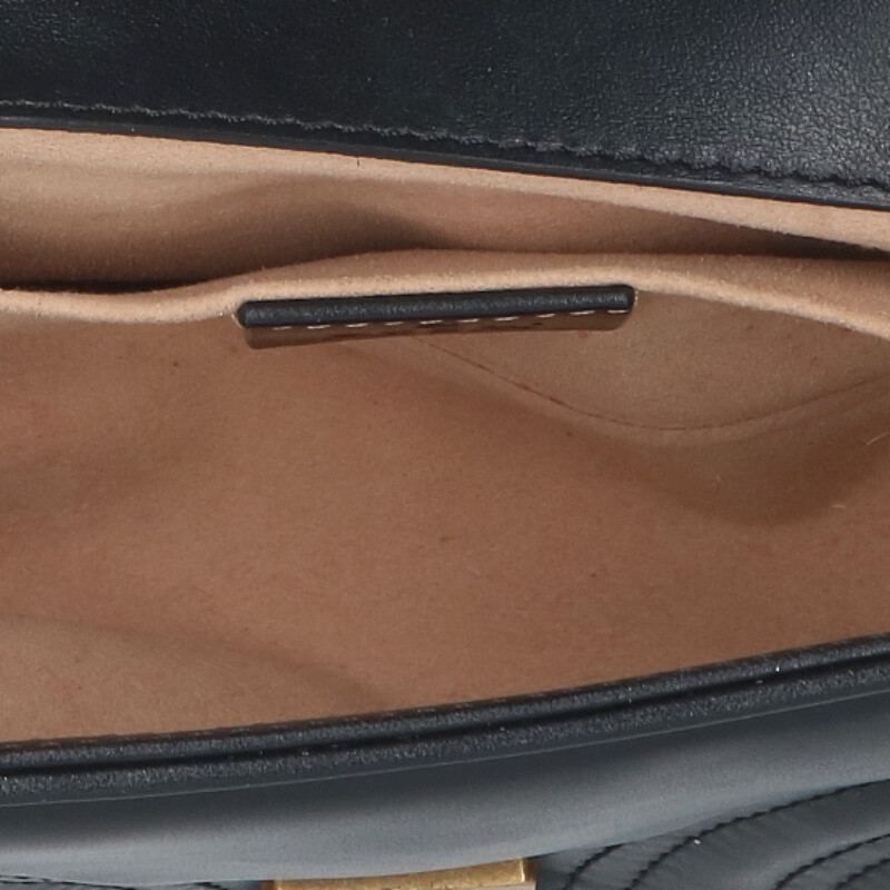 Gucci 446744 GG Marmont Leather Chain Shoulder Bag Women