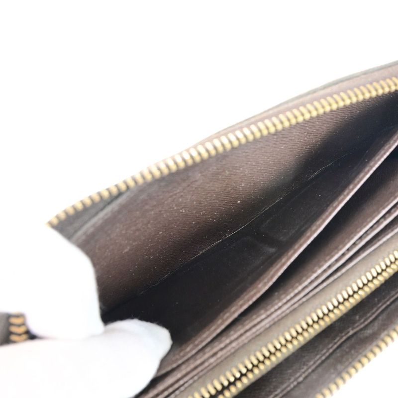Louis Vuitton Zippy Wallet Damier Ebène Long Wallet N60015 09yg563