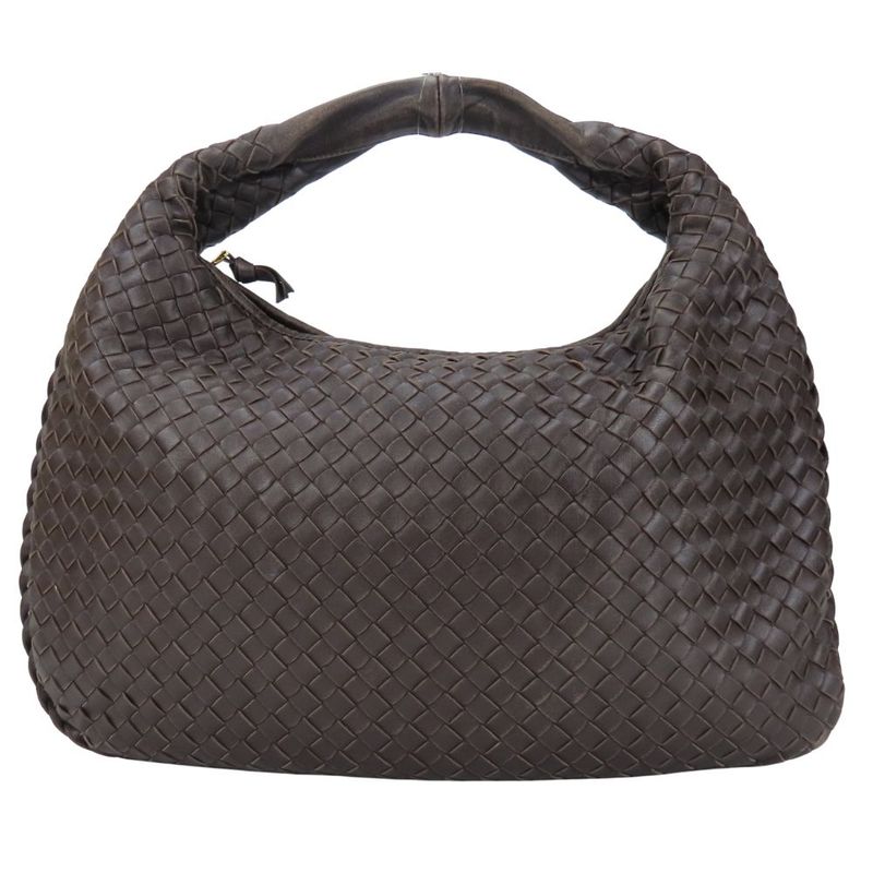 Bottega Veneta Shoulder Bag Intrecciato 115653 Lamb Skin Brown Shoulder One
