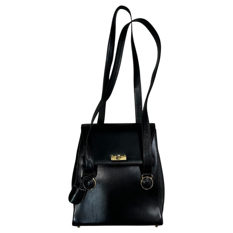 Gianni Versace Couture Medusa Design Box Calf Shoulder Bag Medusa Design Box