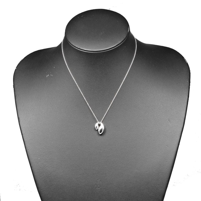 Tiffany & Co Double Teardrop Silver 925 Ladies 5.42g Necklace