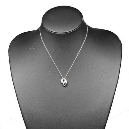 Tiffany & Co Double Teardrop Silver 925 Ladies 5.42g Necklace