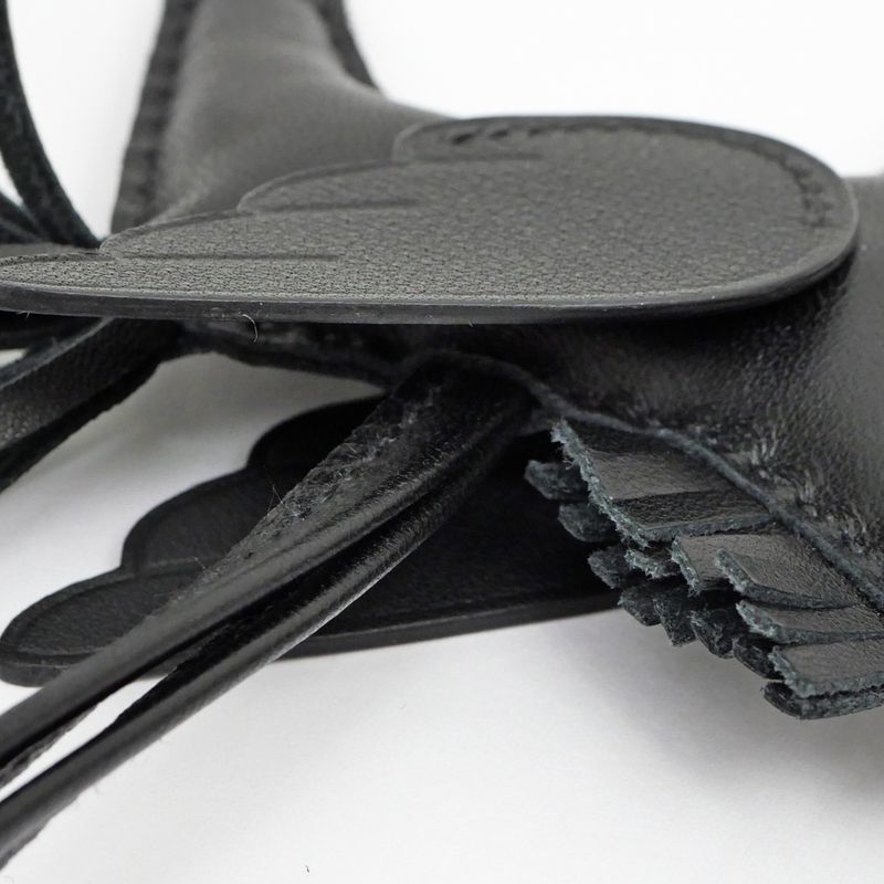 Hermes Pegasus PM So-black B Engraved Bag Charm Leather Accessories
