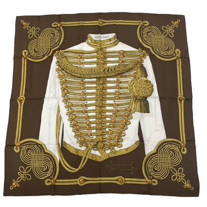 Hermes Carre 90 Brandebourgs Brandenburg Decor Scarf Silk Brahant