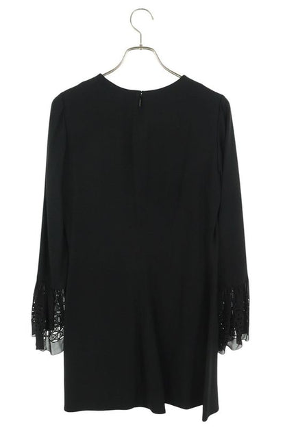 Saint Laurent Paris 453845 Y012w Lace Sleeve Dress Women 34