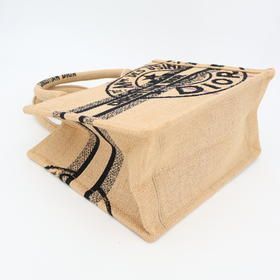 Christian DIOR Book Tote Small M1265zruw_m918 Tote Bag Jute Canvas Beige Black