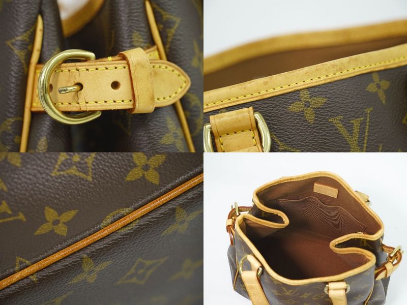 Authentic Louis Vuitton LV Batignolles Monogram Tote Handbag Brown M51156