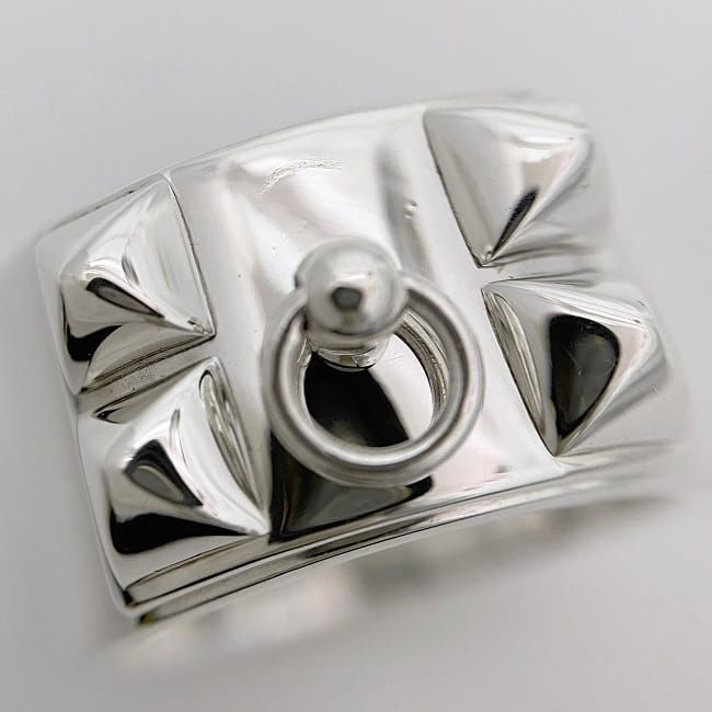 Hermes Ring Collier DE Chien H Silver Collier DE