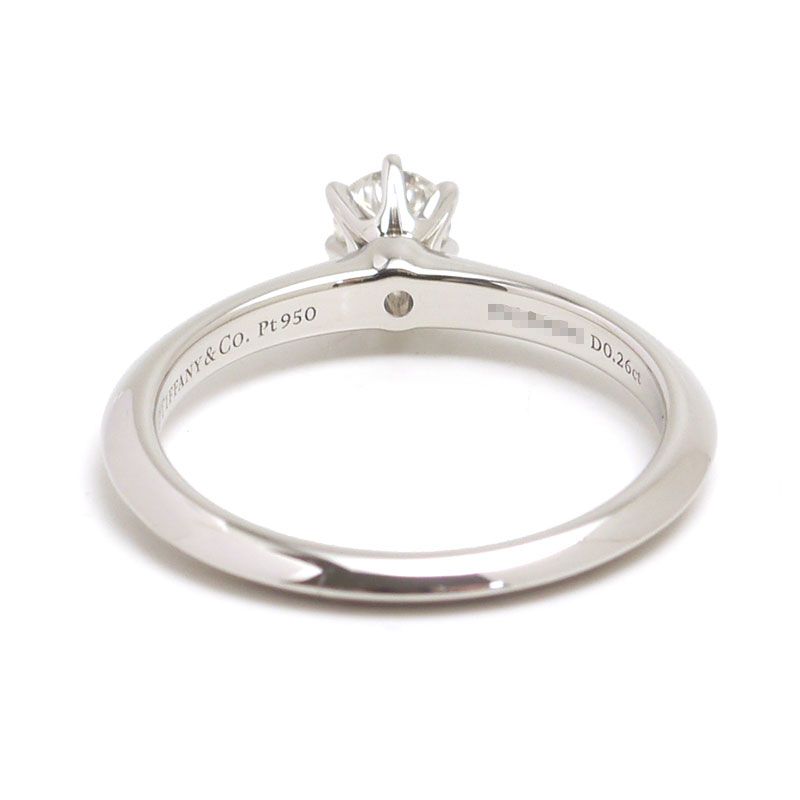Tiffany & Co Solitaire Ring Approx 11 Pt950 Diamonds 0.26ct