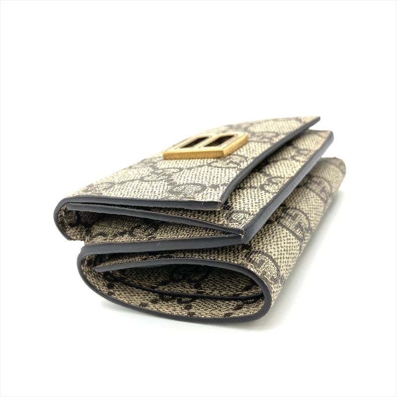 Gucci X Balenciaga Collaboration Compact Wallet Trifold Wallet GG Supreme