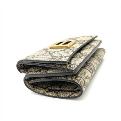 Gucci X Balenciaga Collaboration Compact Wallet Trifold Wallet GG Supreme
