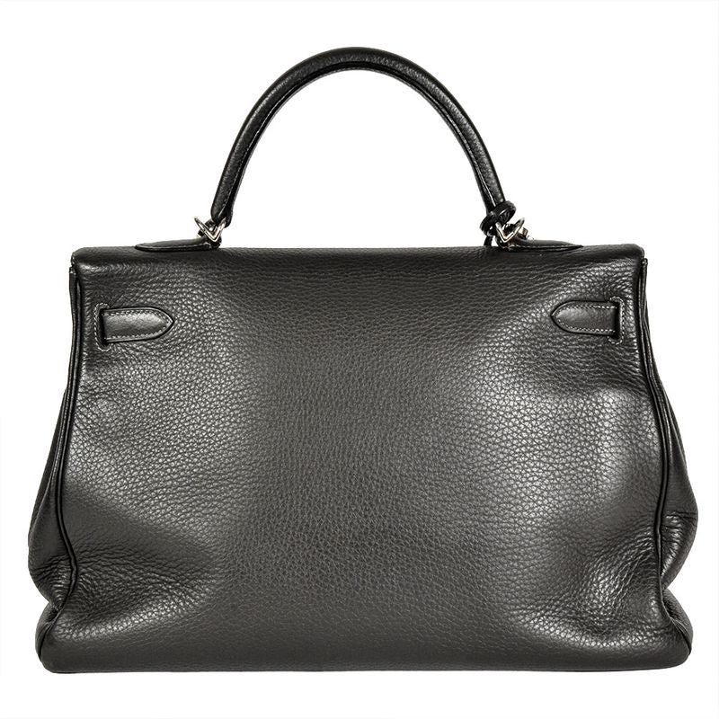 Hermes Kelly 35 Handbag Togo Engraved □H Graphite Internal Stitching