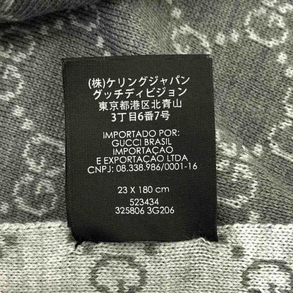 Gucci | GG Pattern Allover Wool Scarf | Red Navy Gray | Women