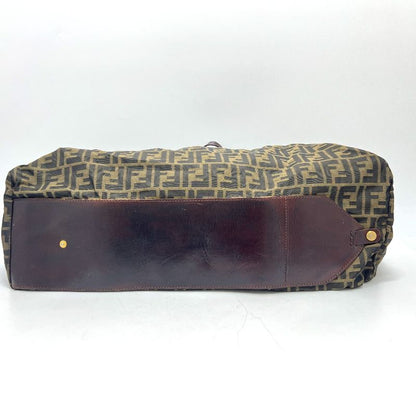 Fendi Tote Bag Zucca Pattern Leather / Canvas Brown