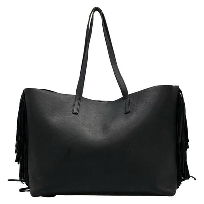 Saint Laurent Paris Tote Bag 410666 Black Fringe Leather