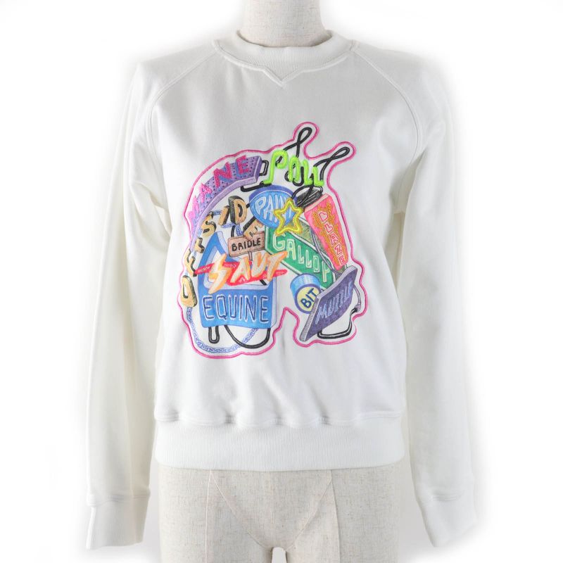 Hermes 23SS 3e4626da Chevaloscope 100% Cotton Embroidered Print Sweatshirt