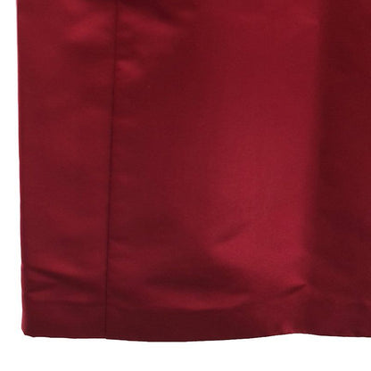 Celine - Silk-blend Satin Side Slit Tight Skirt - 34 - Red - Women