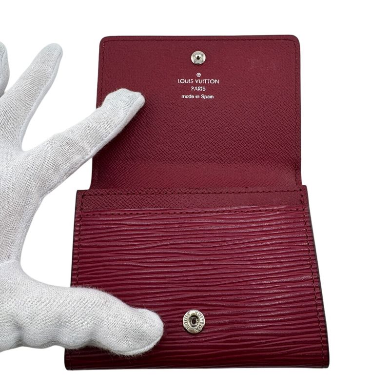 Louis Vuitton M56167 Envelop Carte De Visite Epi Card Case Wallet Brand Red
