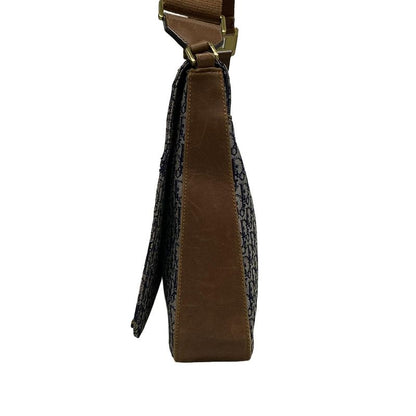 Dior/christian Dior Shoulder Bag Street Chic/trotter Navy And Ivory And Brown