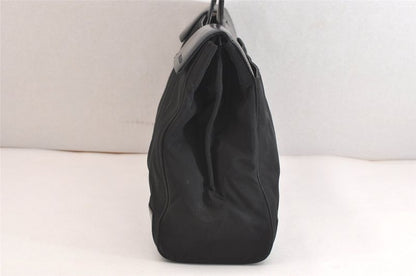 Prada Vintage Nylon Leather Shoulder Handbag Black 3552n