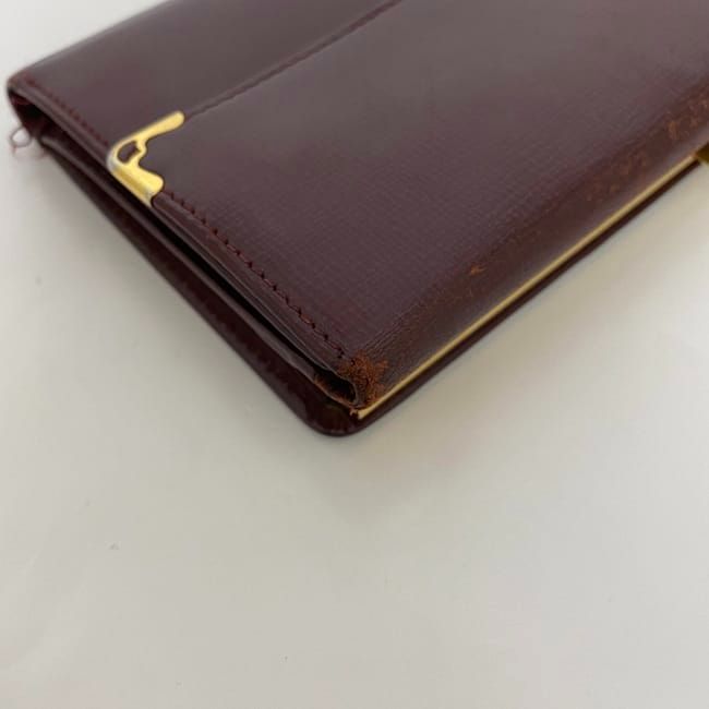 Cartier Trifold Long Wallet Ec22480 Bordeaux Must Wallet