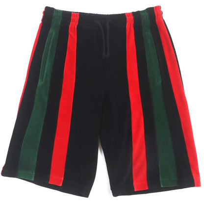 Gucci 587466 Webline Logo Embroidery Velour Shorts Black Red Green S Made In