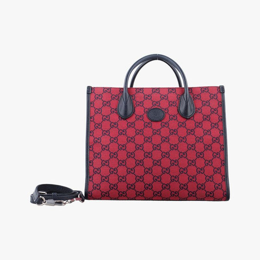 Guccigg Small Tote Red Canvas 659983h034575952