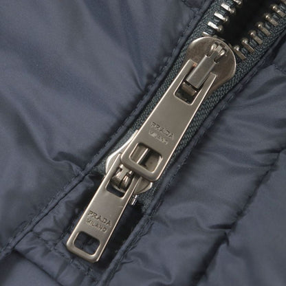 Prada 20AW Sgh047 Triangle Logo Triangle Plate Hooded Double Zip Up Down Coat