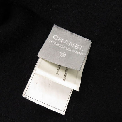 Chanel Sport Line Zip Up Coco Mark P21951 Size 38 Wool Black Hoodie Black 1017