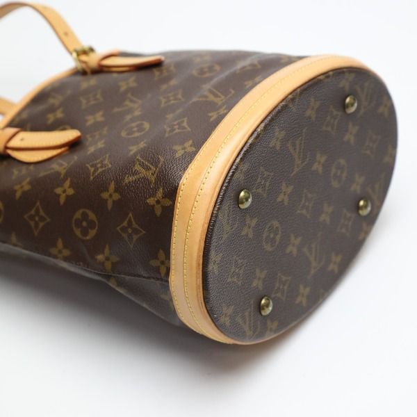 Louis Vuitton M42238 Monogram Tote Bag Bucket PM Handbag Louis Vuitton Brown