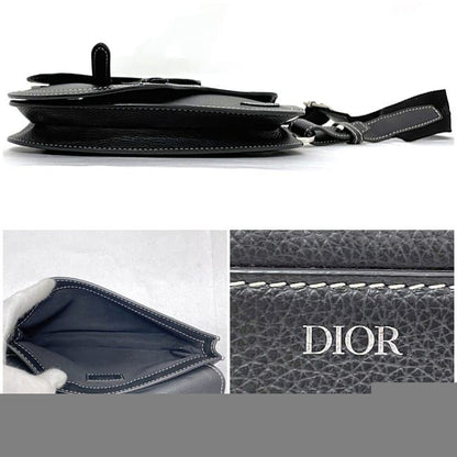 Christian Dior Body Bag Shoulder Bag Black Saddle