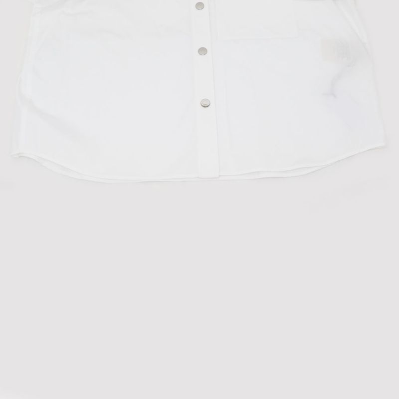 Hermes Shirt Cru De Sel White 36 Size Cotton Long Sleeve Women's