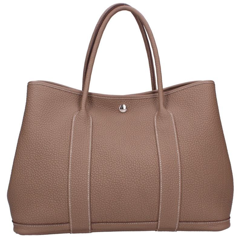 Hermes Garden Party PM Engraved W Negonda Etoupe Handbag Ladies PM