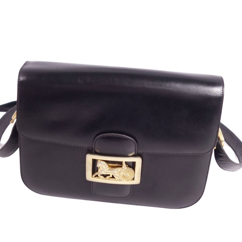 Vintage Celine Bag Shoulder Bag Gold Carriage Gold