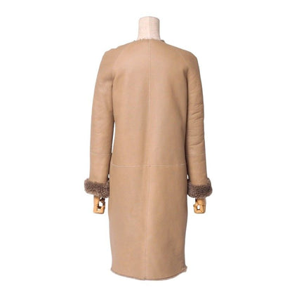 Celine Coat Size 36 《phoebe Period》 Mouton Coat Long Coat Reversible Collarless